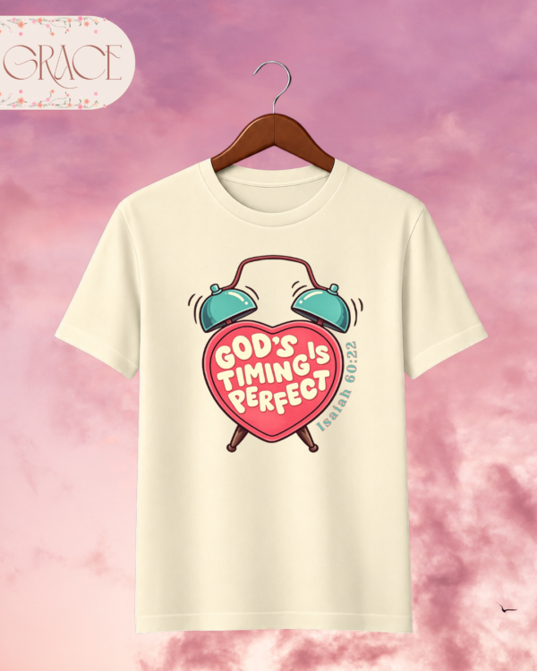 Camiseta Premium «God's Timing is Perfect» – Isaías 60:22