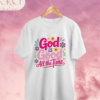 Camiseta Premium «God is Good All the Time» – Estilo Floral Vibrante