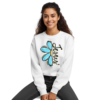 2 "Jesus" Premium Sweatshirt – Turquoise Floral Design & Modern Typography Collection