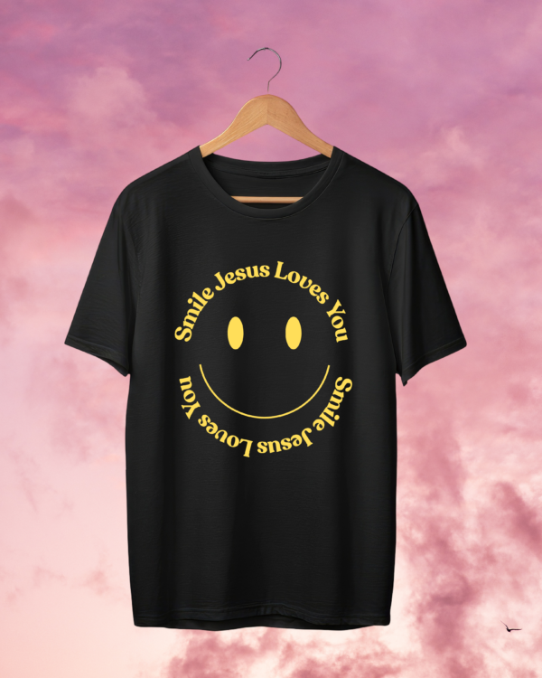 "Smile Jesus Loves You" Tee – Black & Neon Edition Collection