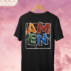 Camiseta de Hombre "AMEN" - Efecto Bordado 3D (Doble Estampado)
