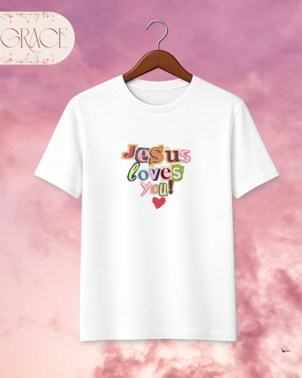 "Jesus Loves You / Pray More" Tee – Pastel Color Double Print Collection