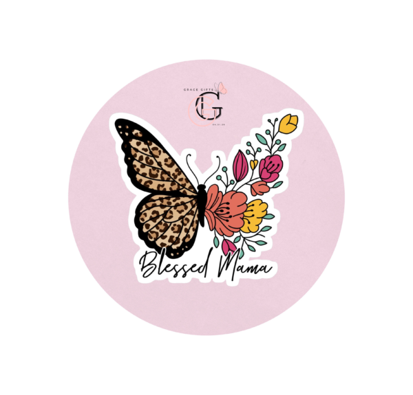 Sudadera "Blessed Mama" – Mariposa Floral y Animal Print