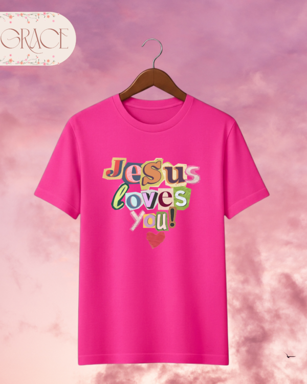 "Jesus Loves You / Pray More" Tee – Pastel Color Double Print Collection