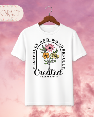 Camiseta Premium «Fearfully and Wonderfully Created» – Salmo 139:14