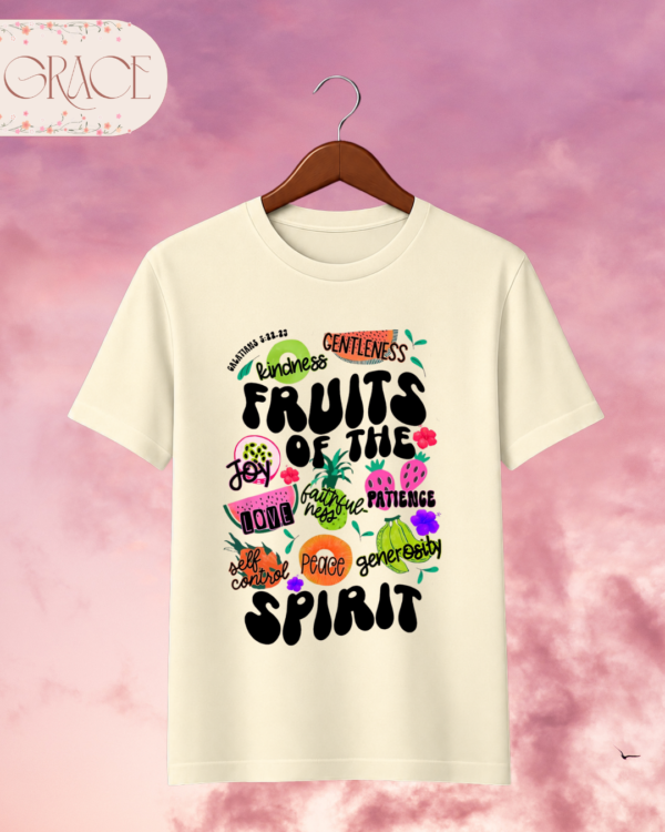 Camiseta Fruits of the Spirit – Colección Fe & Estilo Retro Premium