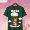 Camiseta Infantil "Jesus Hears You" Chibi – Colección Kids (Unisex)