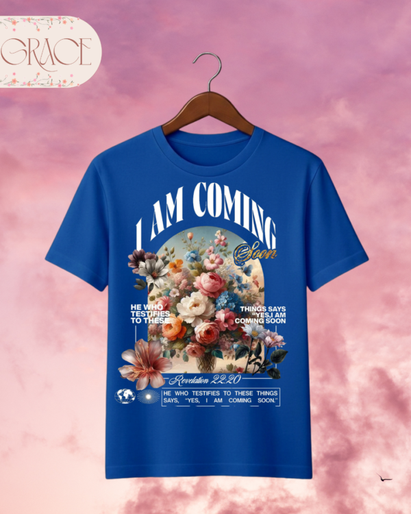Camiseta de Mujer "I Am Coming Soon" Apocalipsis 22:20 – Colección Damas