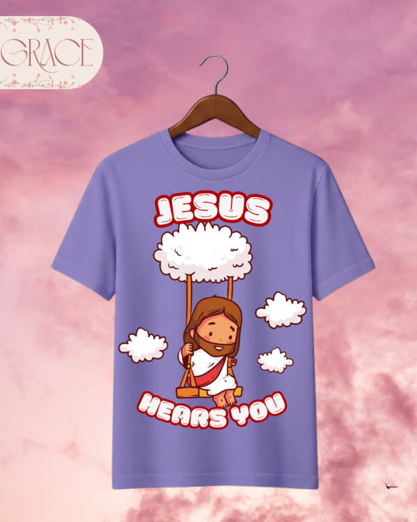 Camiseta Infantil "Jesus Hears You" Chibi – Colección Kids (Unisex)