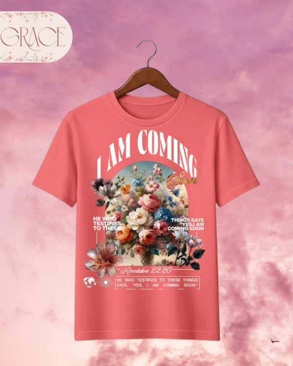 Camiseta de Mujer "I Am Coming Soon" Apocalipsis 22:20 – Colección Damas