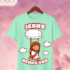Camiseta Infantil "Jesus Hears You" Chibi – Colección Kids (Unisex)