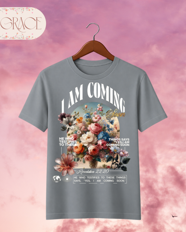 Camiseta de Mujer "I Am Coming Soon" Apocalipsis 22:20 – Colección Damas