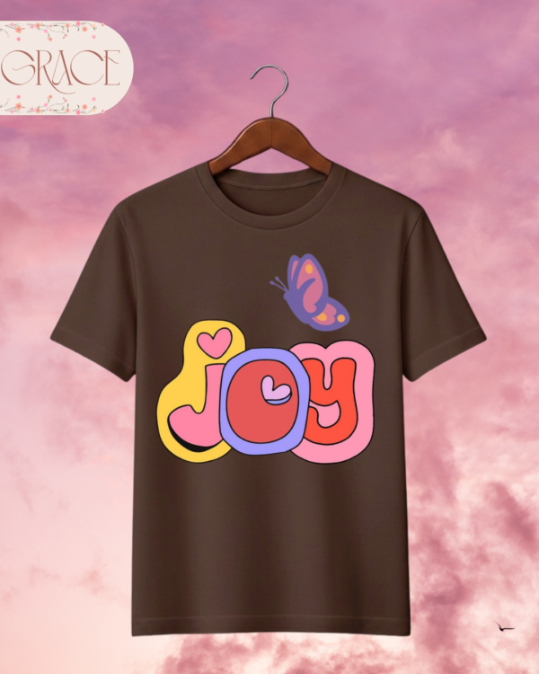 Camiseta de Mujer "Joy" con Mariposa Retro – Colección Damas