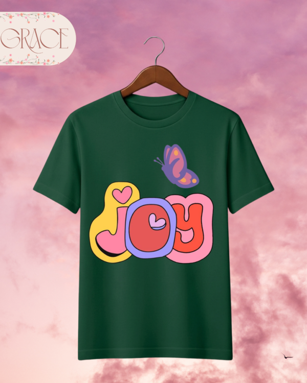 Camiseta de Mujer "Joy" con Mariposa Retro – Colección Damas