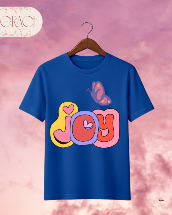 Camiseta de Mujer "Joy" con Mariposa Retro – Colección Damas