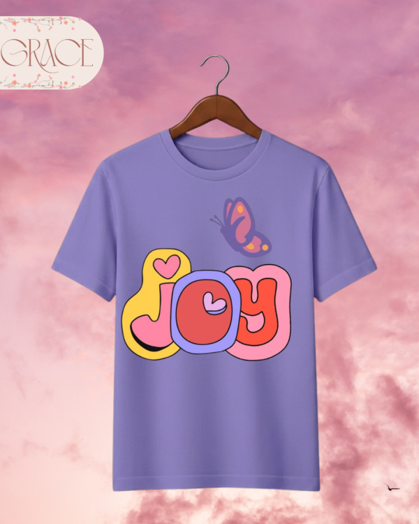 Camiseta de Mujer "Joy" con Mariposa Retro – Colección Damas