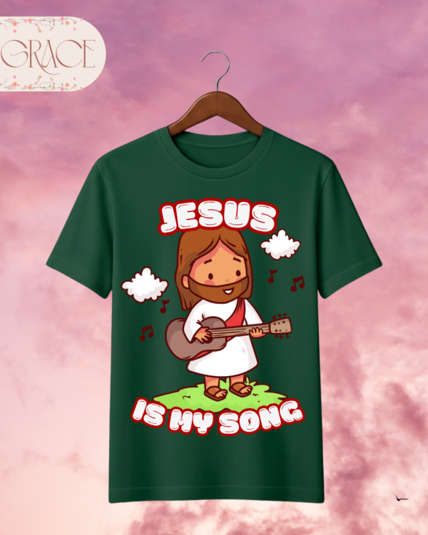 Camiseta Infantil "Jesus Is My Song" Chibi – Colección Kids (Unisex)