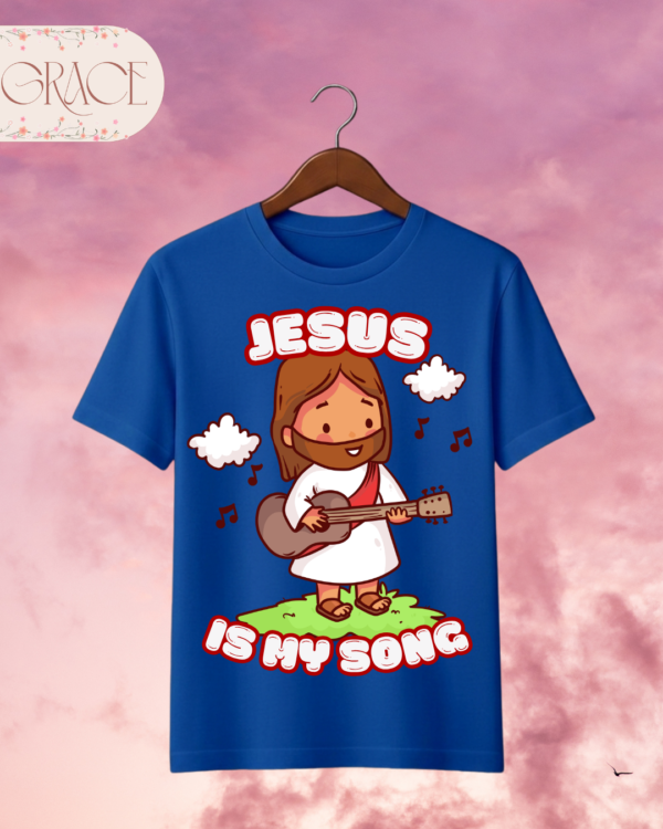 Camiseta Infantil "Jesus Is My Song" Chibi – Colección Kids (Unisex)