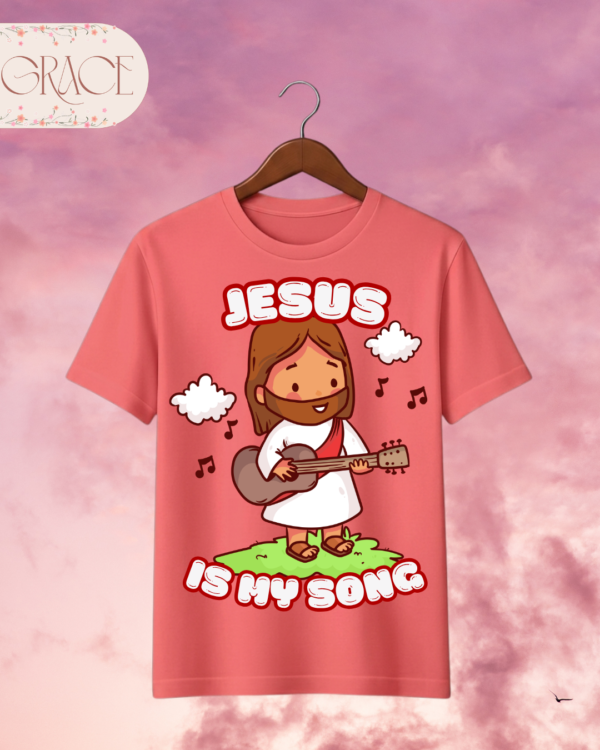 Camiseta Infantil "Jesus Is My Song" Chibi – Colección Kids (Unisex)