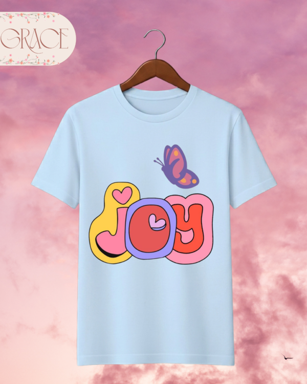 Camiseta de Mujer "Joy" con Mariposa Retro – Colección Damas