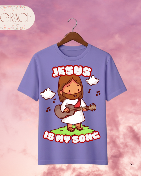 Camiseta Infantil "Jesus Is My Song" Chibi – Colección Kids (Unisex)