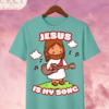 Camiseta Infantil "Jesus Is My Song" Chibi – Colección Kids (Unisex)