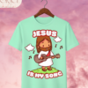 Camiseta Infantil "Jesus Is My Song" Chibi – Colección Kids (Unisex)