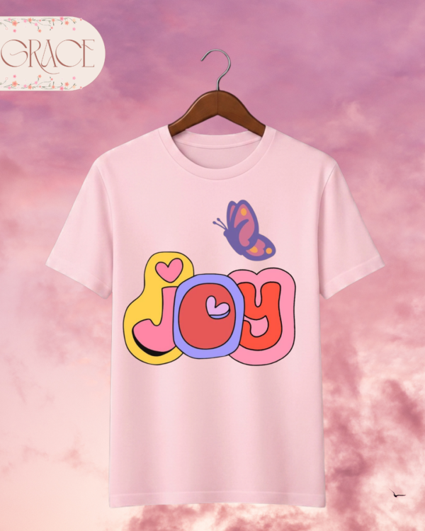 Camiseta de Mujer "Joy" con Mariposa Retro – Colección Damas