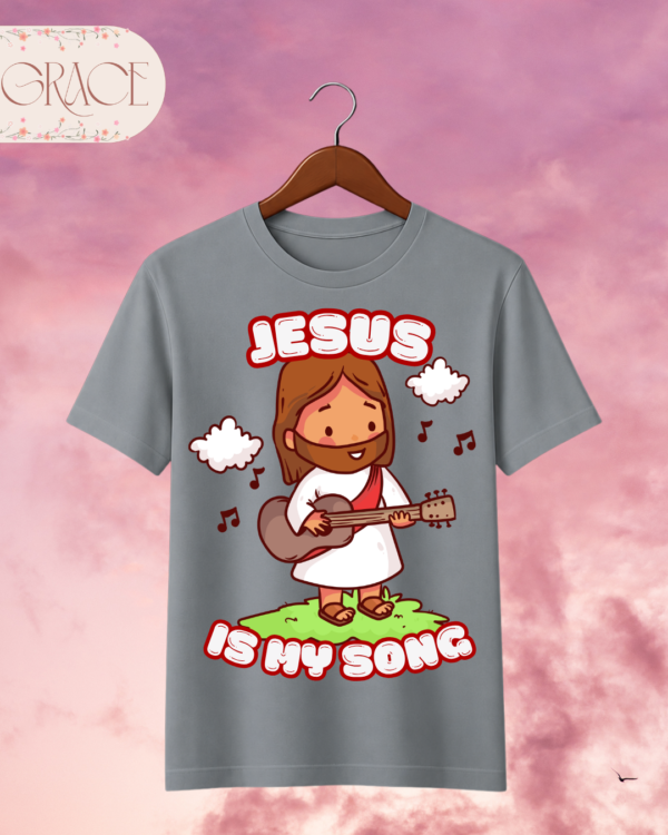 Camiseta Infantil "Jesus Is My Song" Chibi – Colección Kids (Unisex)