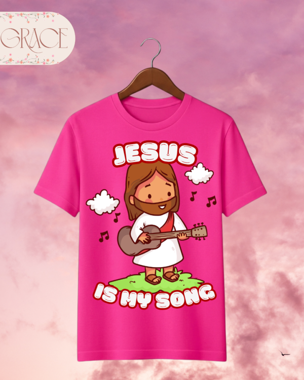 Camiseta Infantil "Jesus Is My Song" Chibi – Colección Kids (Unisex)