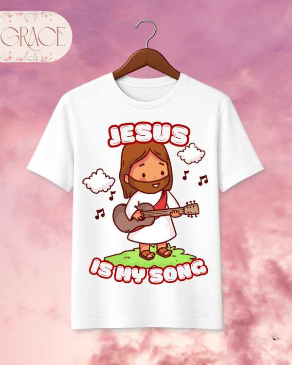 Camiseta Infantil "Jesus Is My Song" Chibi – Colección Kids (Unisex)