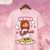 Camiseta Infantil "Jesus Is My Song" Chibi – Colección Kids (Unisex)