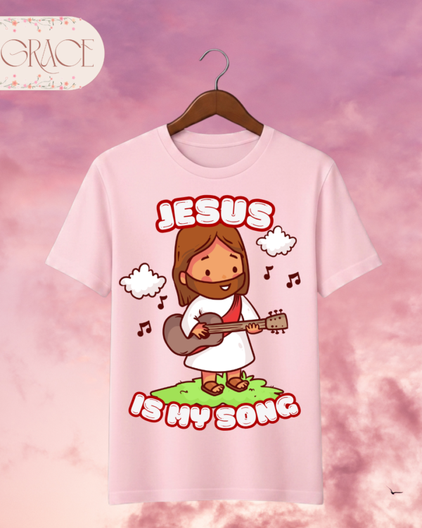 Camiseta Infantil "Jesus Is My Song" Chibi – Colección Kids (Unisex)