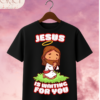Camiseta Infantil "Jesus Is Waiting for You" Chibi – Colección Kids (Unisex)