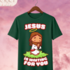 Camiseta Infantil "Jesus Is Waiting for You" Chibi – Colección Kids (Unisex)