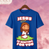 Camiseta Infantil "Jesus Is Waiting for You" Chibi – Colección Kids (Unisex)