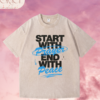 Franela Acid Washed Cristiana - Colección Start With Prayer (Premium)