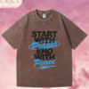 Franela Acid Washed Cristiana - Colección Start With Prayer (Premium)