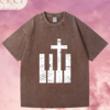 Franela Acid Washed Cristiana - Colección Cruz & Piano (Premium)