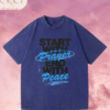 Franela Acid Washed Cristiana - Colección Start With Prayer (Premium)