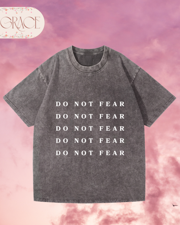 Franela Acid Washed Cristiana - Colección Do Not Fear Doble Cara (Premium)