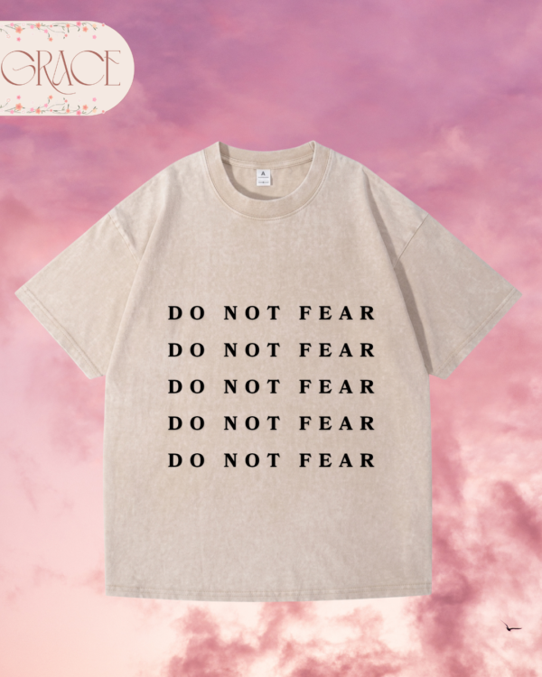 Franela Acid Washed Cristiana - Colección Do Not Fear Doble Cara (Premium)