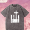 Franela Acid Washed Cristiana - Colección Cruz & Piano (Premium)