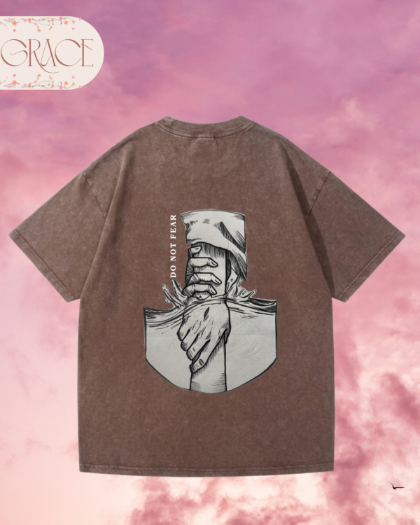 Franela Acid Washed Cristiana - Colección Do Not Fear Doble Cara (Premium)