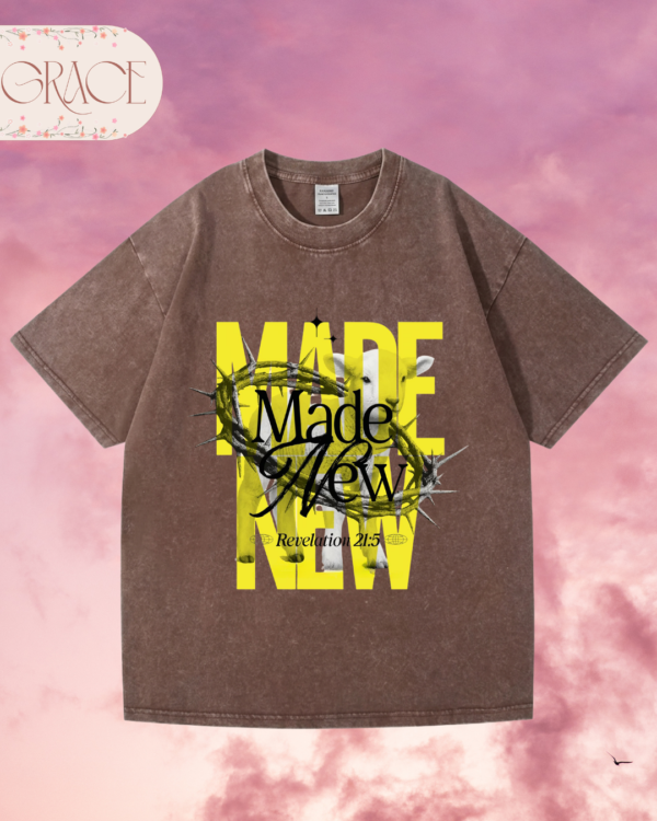 31 Franela Acid Washed Cristiana - Colección Made New Apocalipsis (Premium)