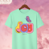 Camiseta Infantil "Joy & Butterfly" Psalm 16:11 – Colección Kids (Niñas)