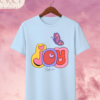 Camiseta Infantil "Joy & Butterfly" Psalm 16:11 – Colección Kids (Niñas)