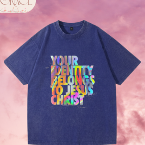 Franela Acid Washed Cristiana - Colección Your Identity Holográfica (Premium)