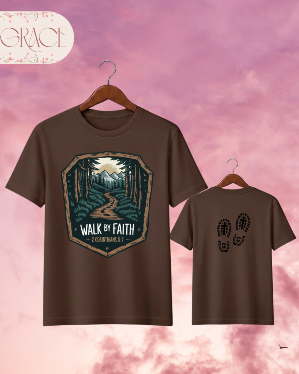 Camiseta "Walk By Faith" – 2 Corinthians 5:7 Faith Path Tee