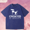 Franela Acid Washed Cristiana - Colección Created to Worship Batería (Premium)